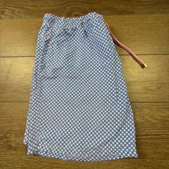Peter Millar Other - Peter Millar Men's Swim Trunks Blue Printed, Drawstring, Mesh Liner, Summer